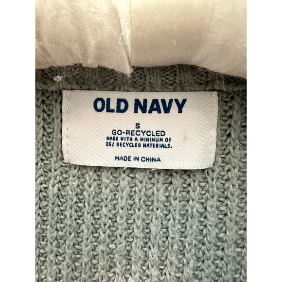 OLD NAVY | Soft Ribbed Half Zip Mock Neck Sweater Light Blue | Small - Picture 5 of 6